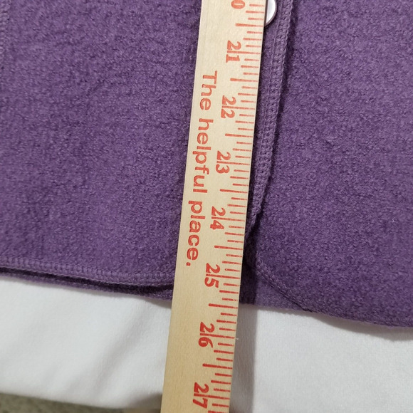 Lisa International Jacket Womens Medium Purple Boiled 100% Wool Button Collared - Picture 5 of 6